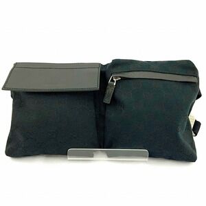 GUCCI Waist Bag Guccissima Black Waist Crossbody Gucci
